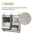 4 Section Closet Organizer