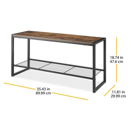 Modern Industrial Entryway Bench