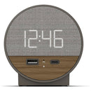 Digital Round Alarm Clock with 2 Ports for Charging