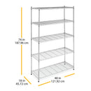 Supreme Large 5-Tier Shelving