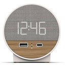 Digital Round Alarm Clock with 2 Ports for Charging