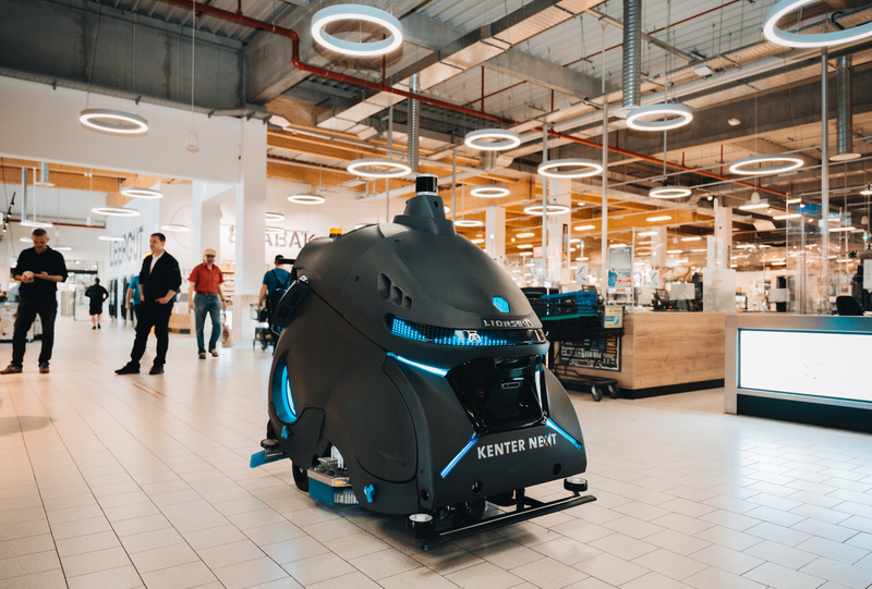 The Rex Large Scale Commercial Floor Scrubbing Robot