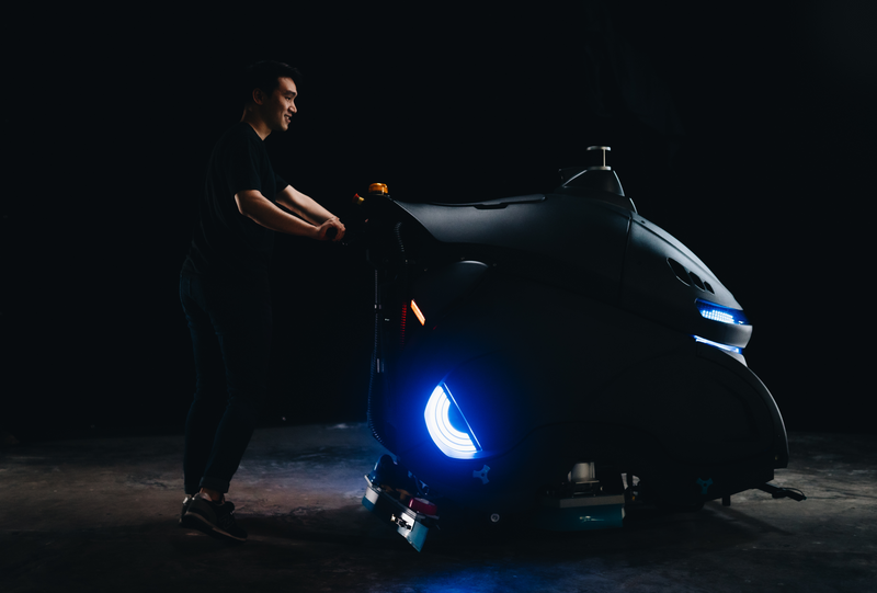 The Rex Large Scale Commercial Floor Scrubbing Robot
