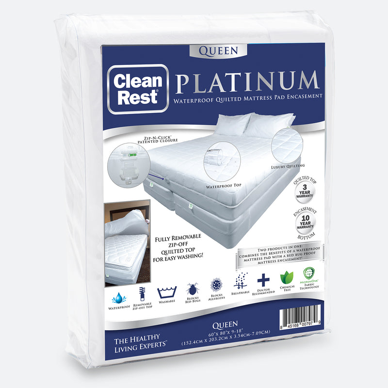 CleanRest Platinum Encasing Mattress Pad, Top+Base package.