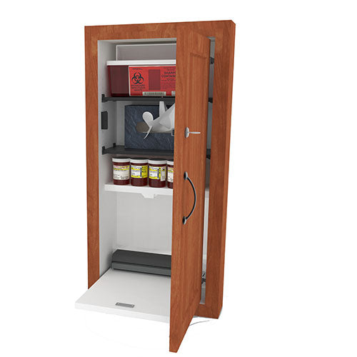 Proximity GXT Supply Med One RS: wall0mounted recessed single door secure medication supply care station.