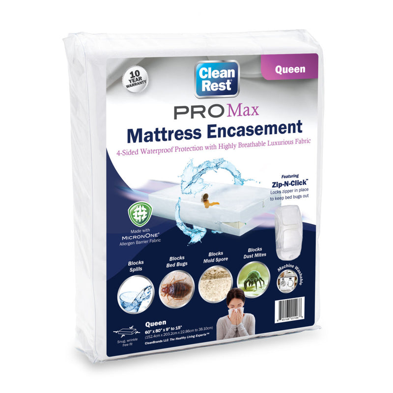 CleanRest PRO Max Waterproof Mattress Encasement package.
