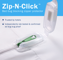 Zip-N-Click bed bug blocking zipper protector.