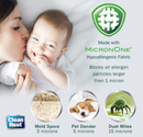 MicronOne hypoallergenic fabric features.