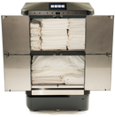 Image of the T4H autonomous delivery robot filled with linens.